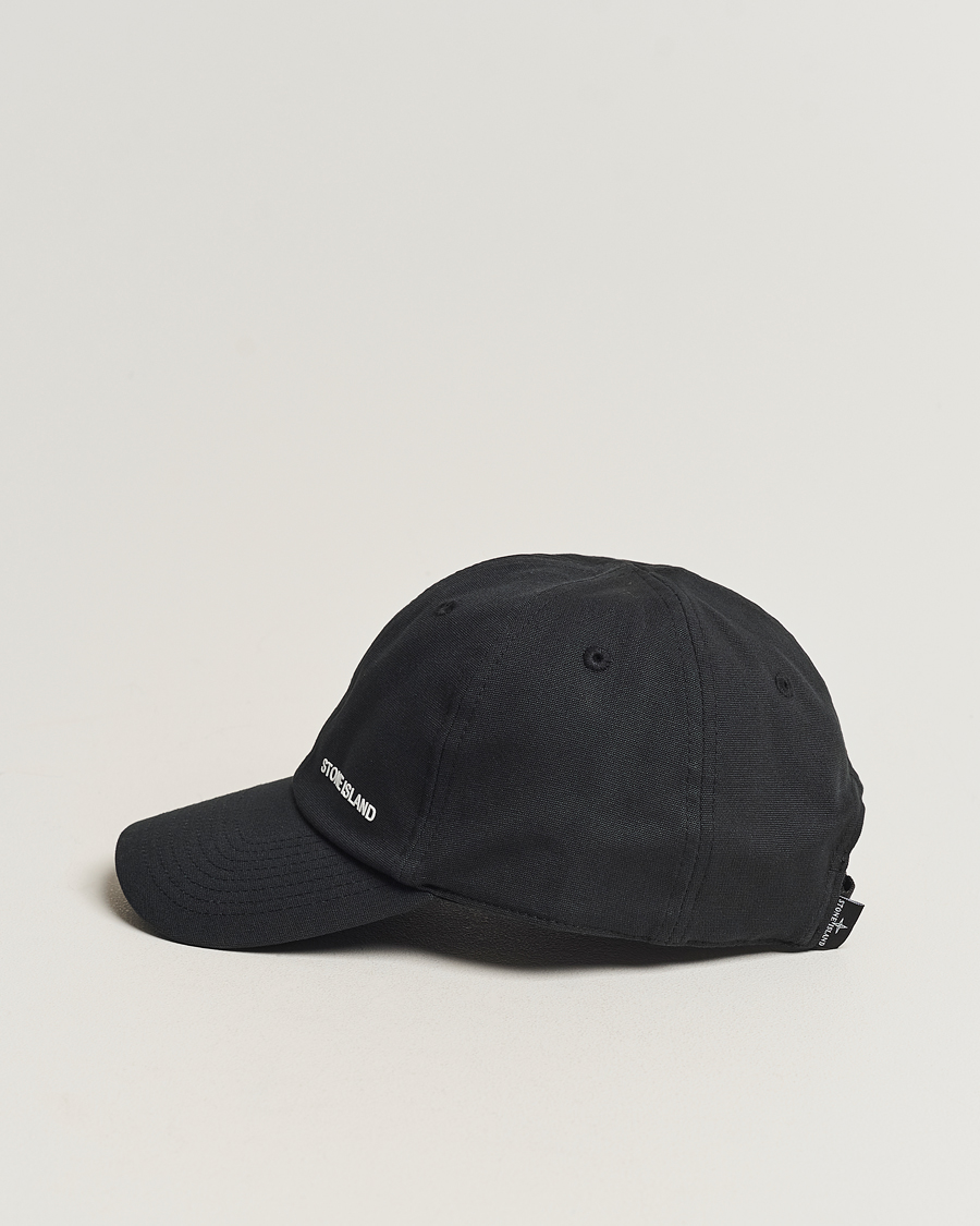 Herre | Stone Island Small Logo Cap Black | Stone Island | Small Logo Cap Black
