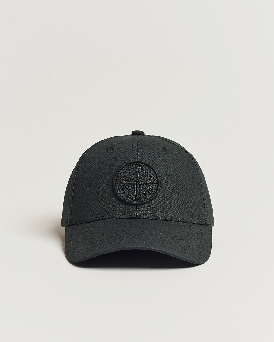 Herre | Stone Island Classic Cotton Cap Black | Stone Island | Classic Cotton Cap Black