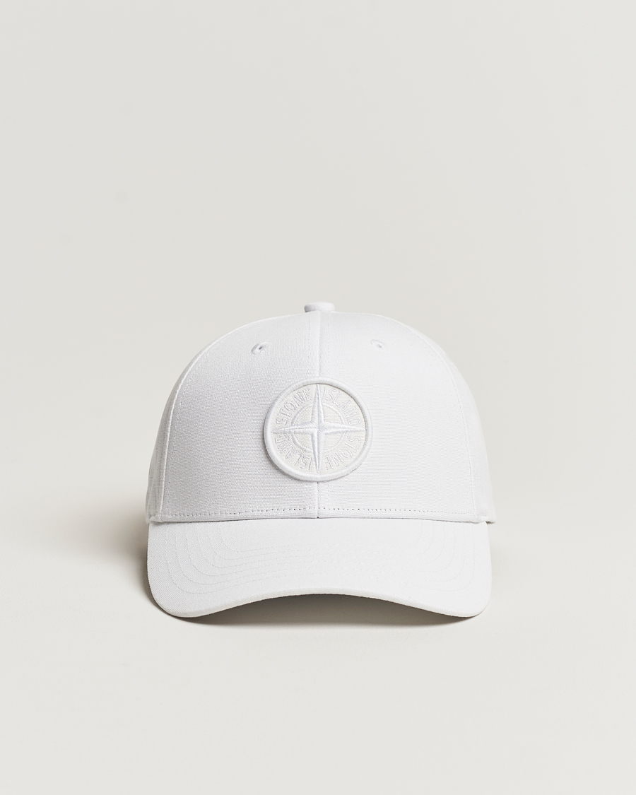 Herre | Stone Island Classic Cotton Cap White | Stone Island | Classic Cotton Cap White