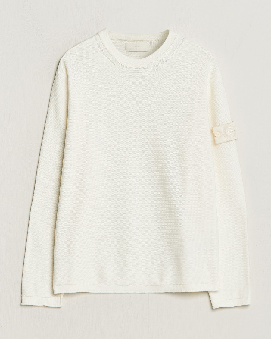 Herre | Gensere | Stone Island | Ghost Knitted Cotton/Cashmere Sweater Natural Beige