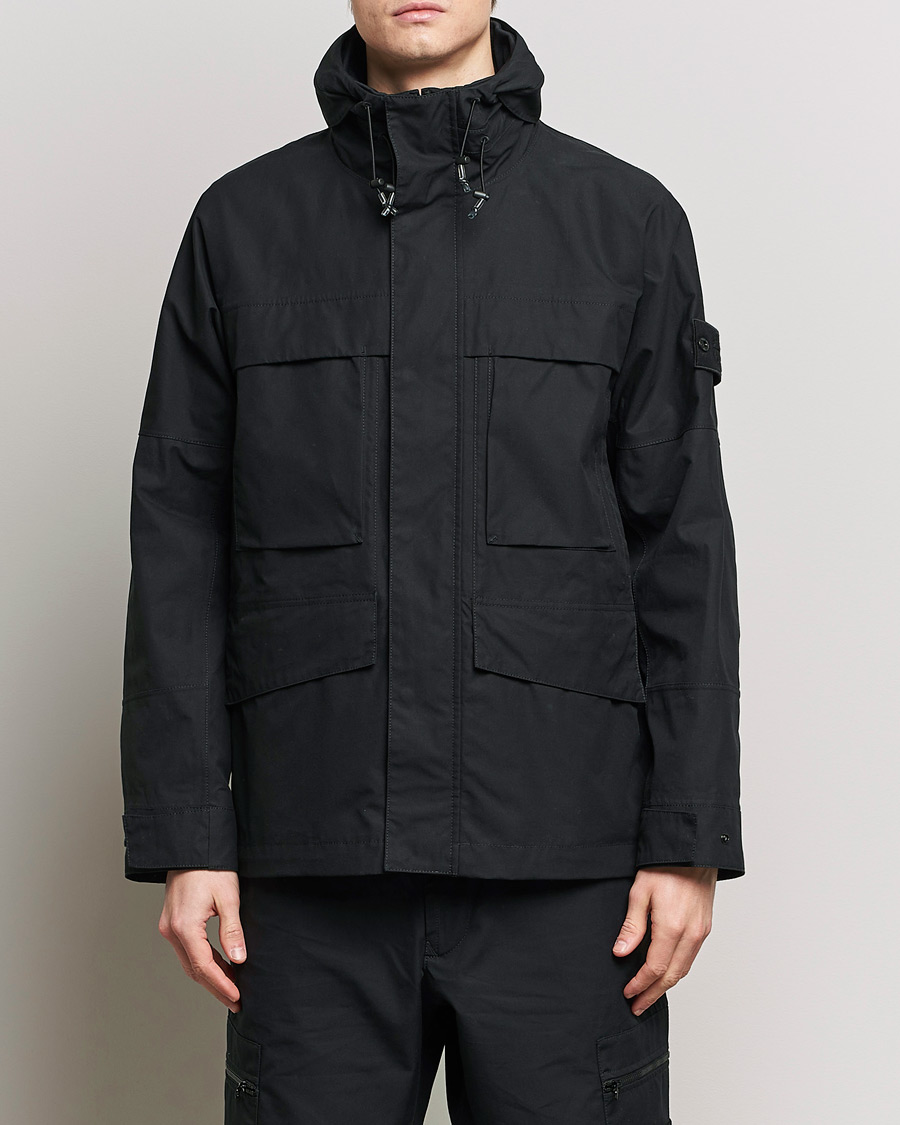 Herr | Jackor | Stone Island | Ghost Hooded Ventile Jacket Black