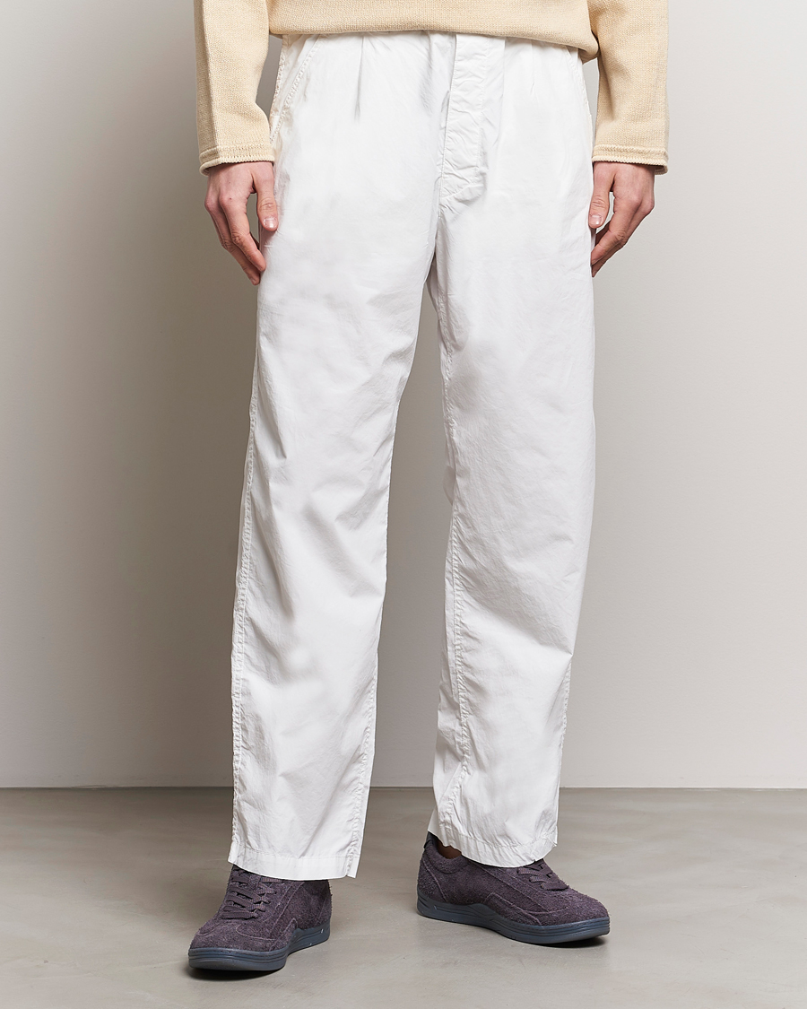 Herre | Klær | Stone Island | Marina Washed Cotton Canvas Trousers White