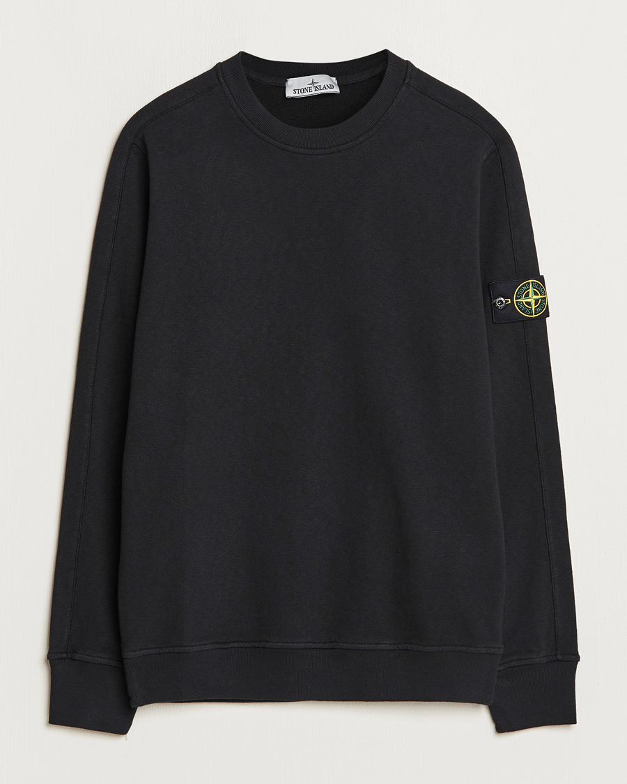 Herre | Gensere | Stone Island | Garment Dyed Cotton Old Effect Sweatshirt Black