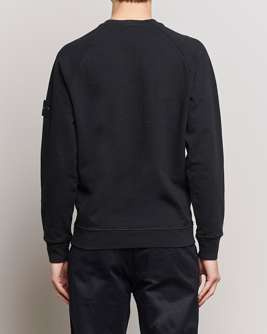 Herre | Gensere | Stone Island | Garment Dyed Cotton Old Effect Sweatshirt Black