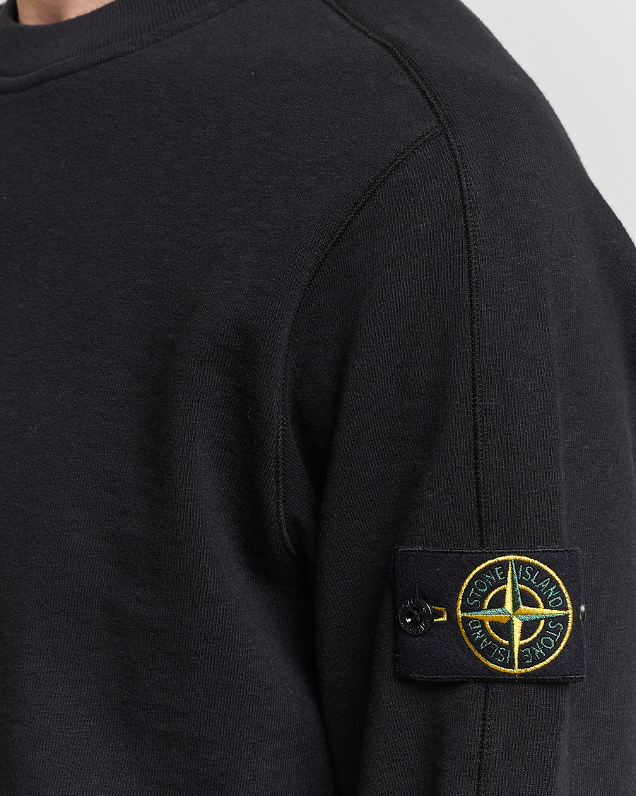 Herre | Gensere | Stone Island | Garment Dyed Cotton Old Effect Sweatshirt Black
