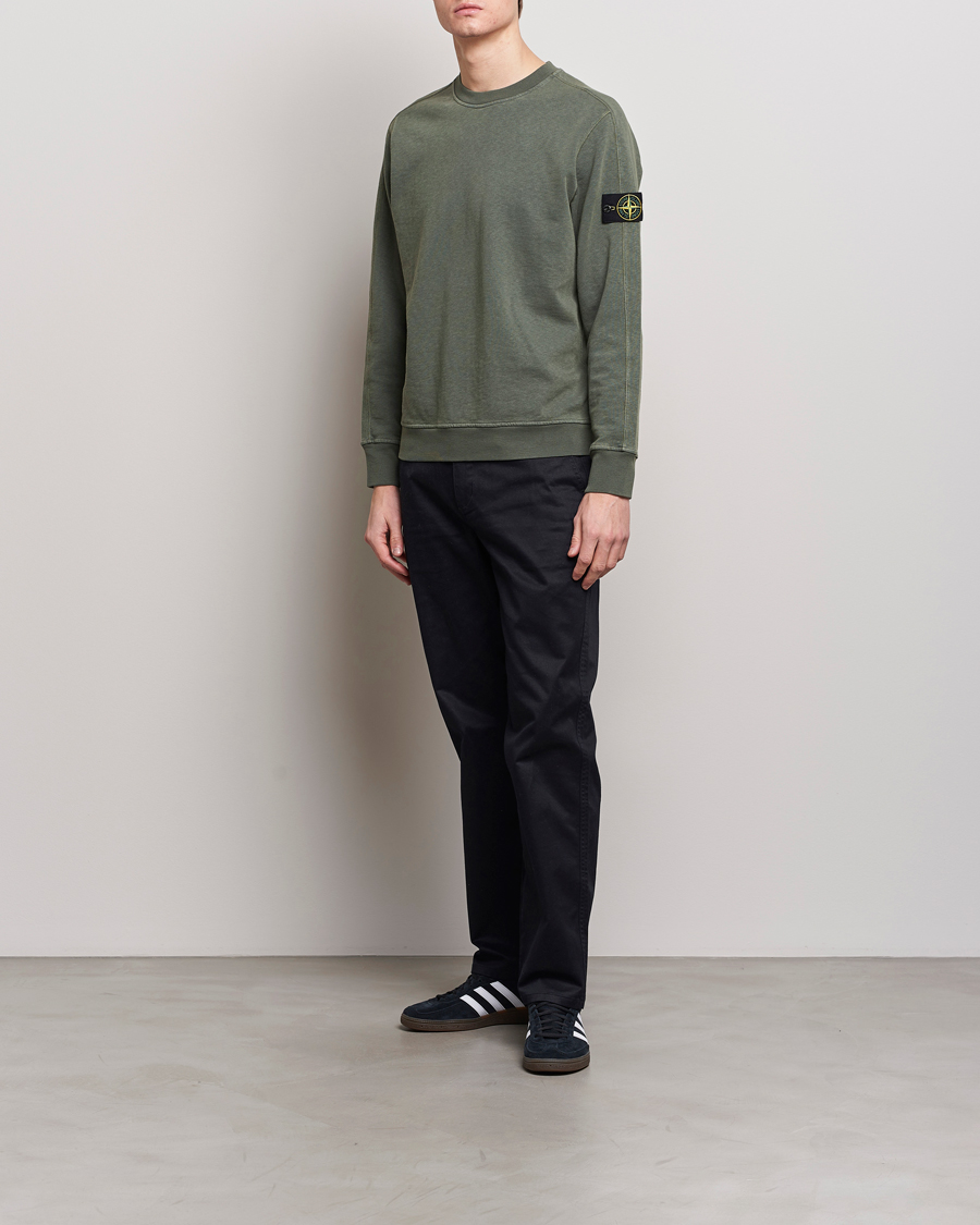 Herre | Gensere | Stone Island | Garment Dyed Cotton Old Effect Sweatshirt Musk