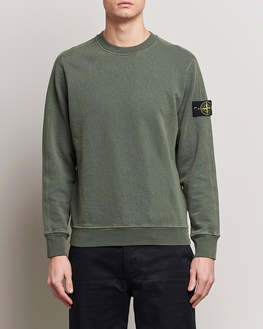 Herre | Sweatshirts | Stone Island | Garment Dyed Cotton Old Effect Sweatshirt Musk