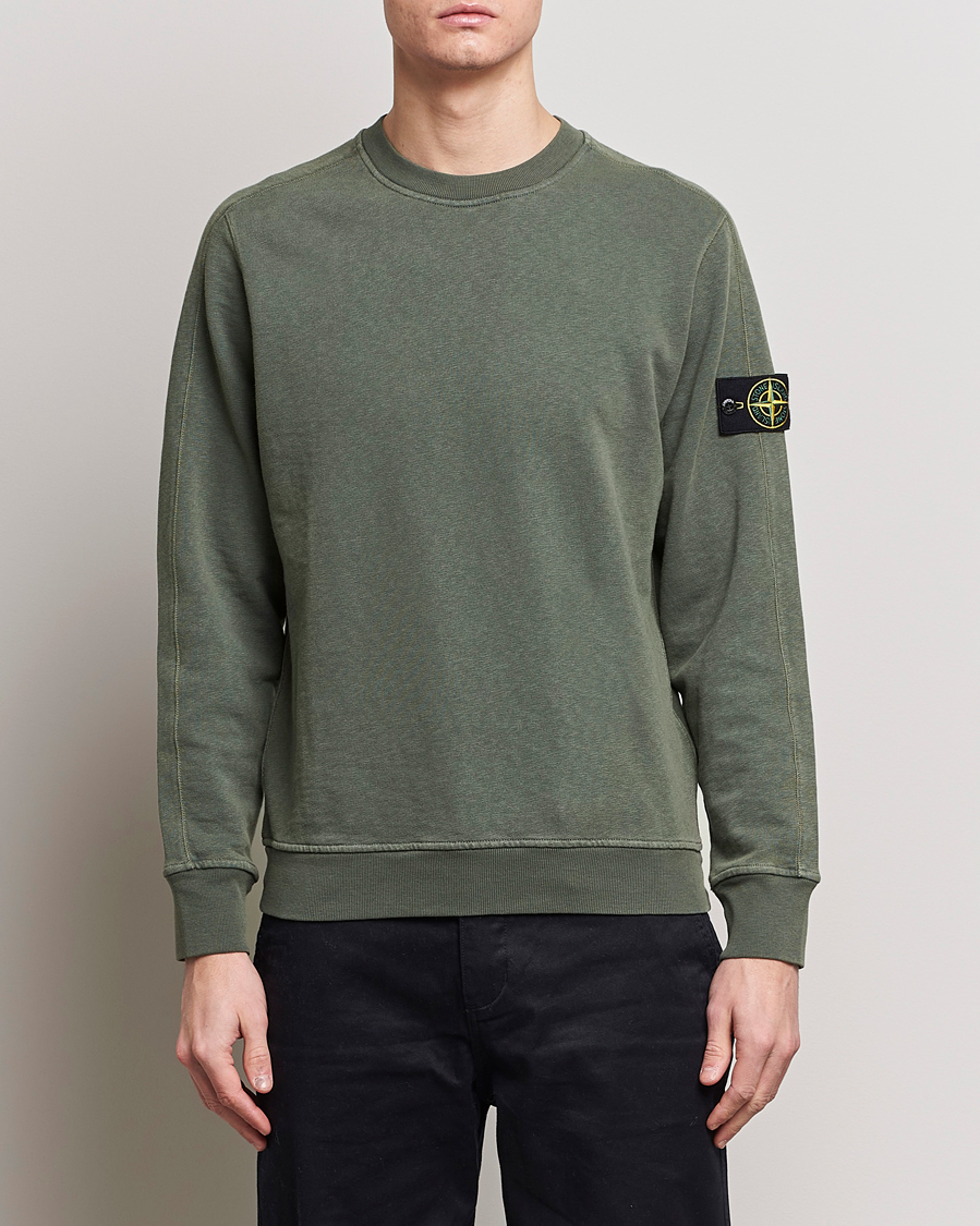 Herre | Gensere | Stone Island | Garment Dyed Cotton Old Effect Sweatshirt Musk