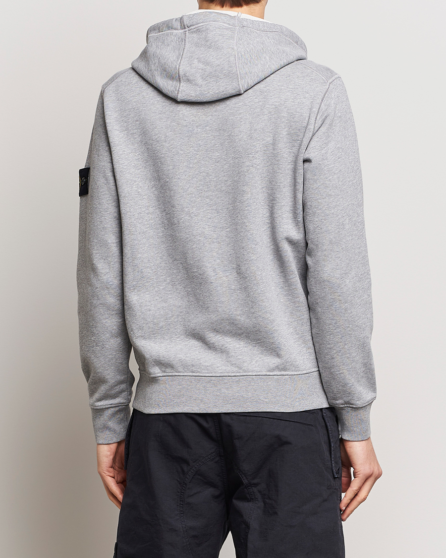 Herre | Gensere | Stone Island | Garment Dyed Cotton Fleece Full Zip Hood Melange Grey