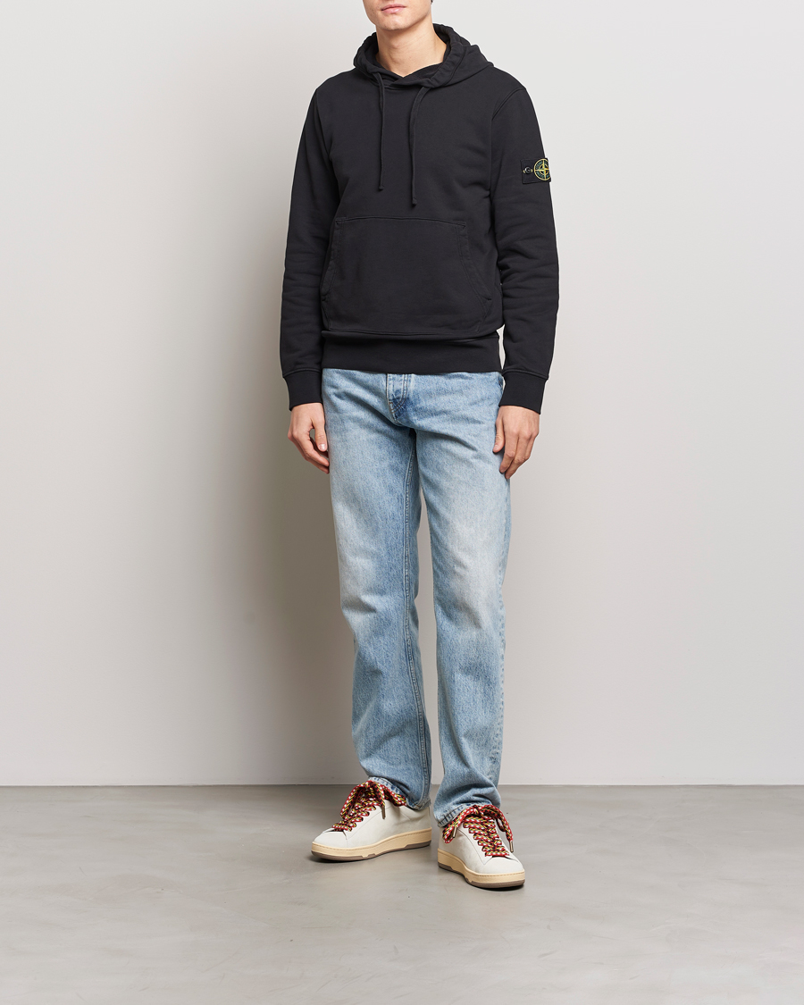 Herre | Gensere | Stone Island | Garment Dyed Cotton Fleece Hood Black