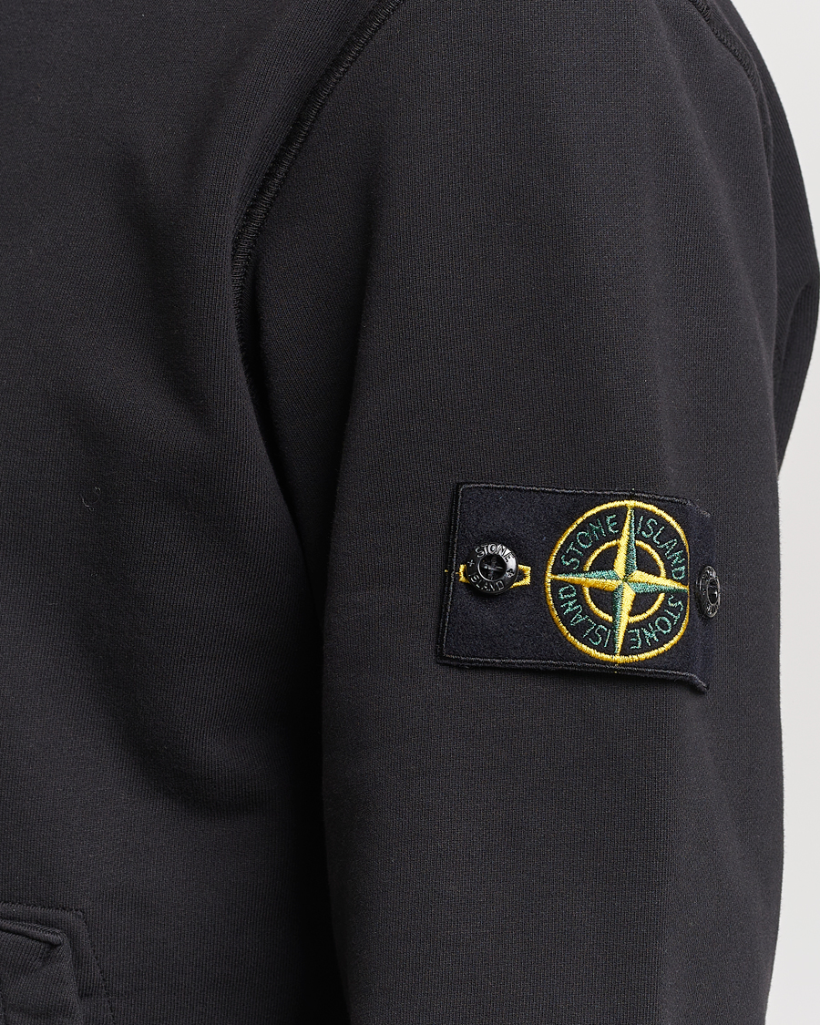 Herre | Gensere | Stone Island | Garment Dyed Cotton Fleece Hood Black