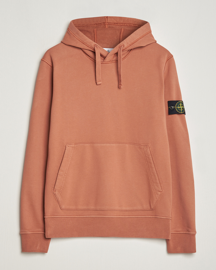 Herre | Gensere | Stone Island | Garment Dyed Cotton Fleece Hood Rust