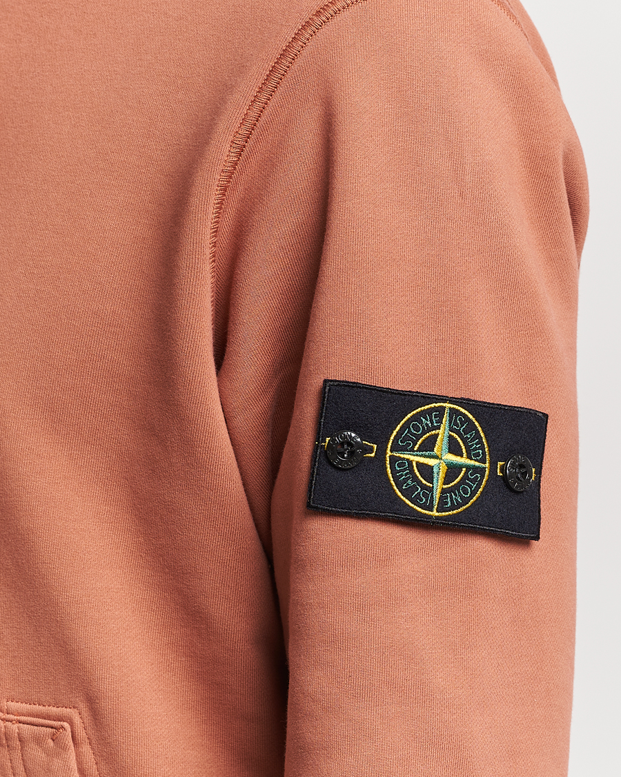 Herre | Gensere | Stone Island | Garment Dyed Cotton Fleece Hood Rust