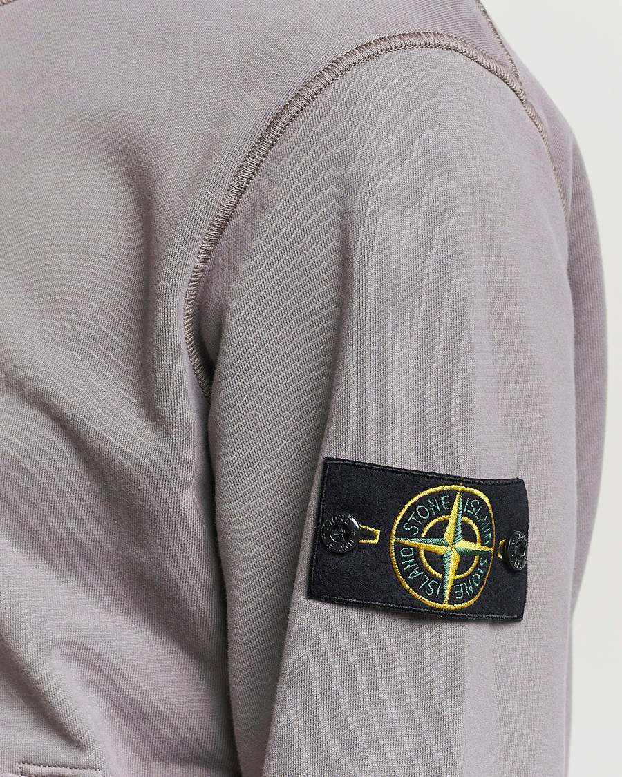 Herre | Gensere | Stone Island | Garment Dyed Cotton Fleece Hood Dove Grey