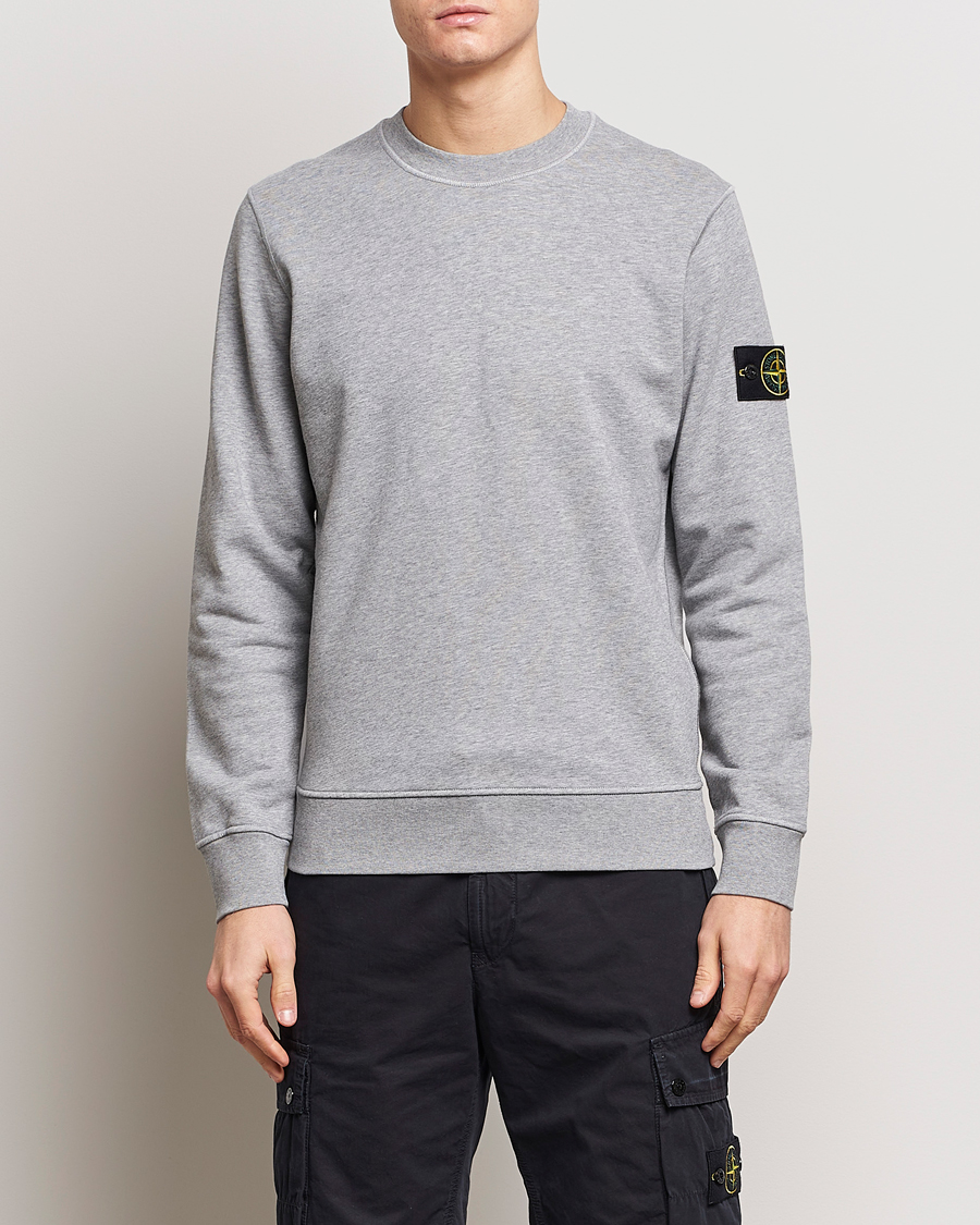 Herre | Gensere | Stone Island | Garment Dyed Cotton Sweatshirt Melange Grey