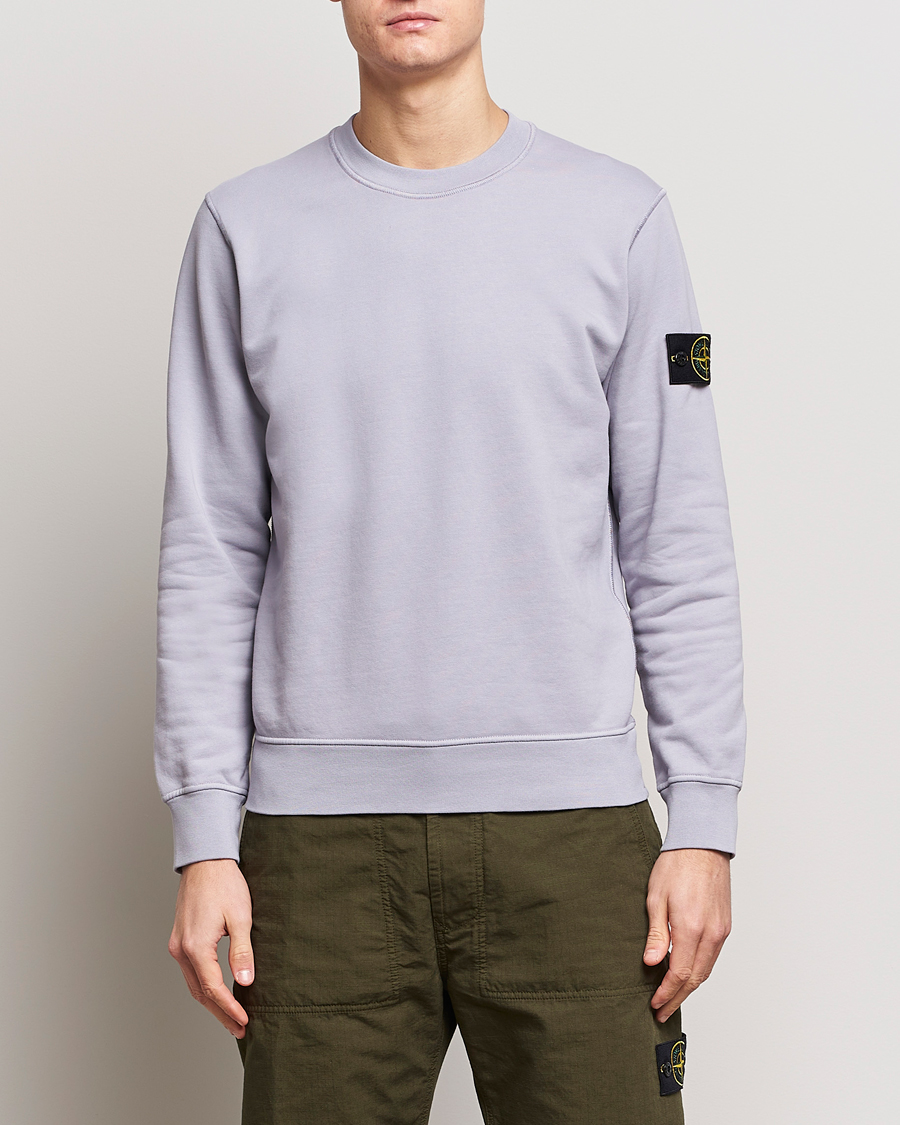Herre |  | Stone Island | Garment Dyed Cotton Sweatshirt Dust