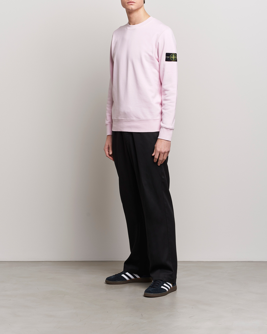 Herre | Gensere | Stone Island | Garment Dyed Cotton Sweatshirt Pink