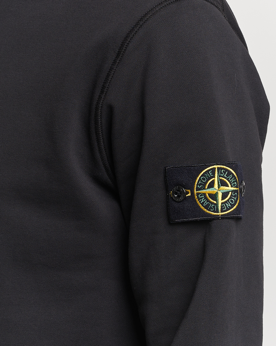 Herre | Gensere | Stone Island | Garment Dyed Cotton Half Zip Black