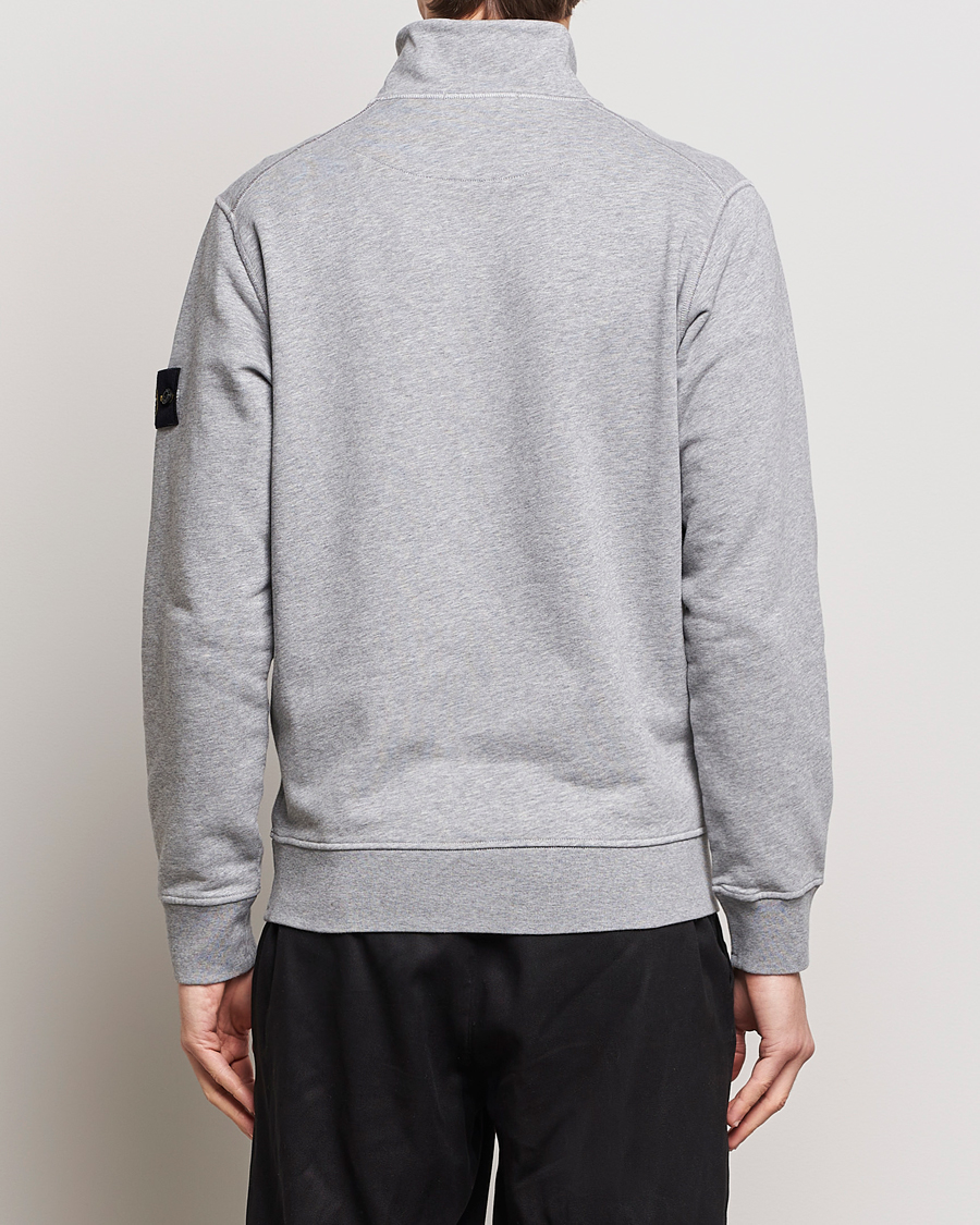 Herre | Gensere | Stone Island | Garment Dyed Cotton Half Zip Melange Grey