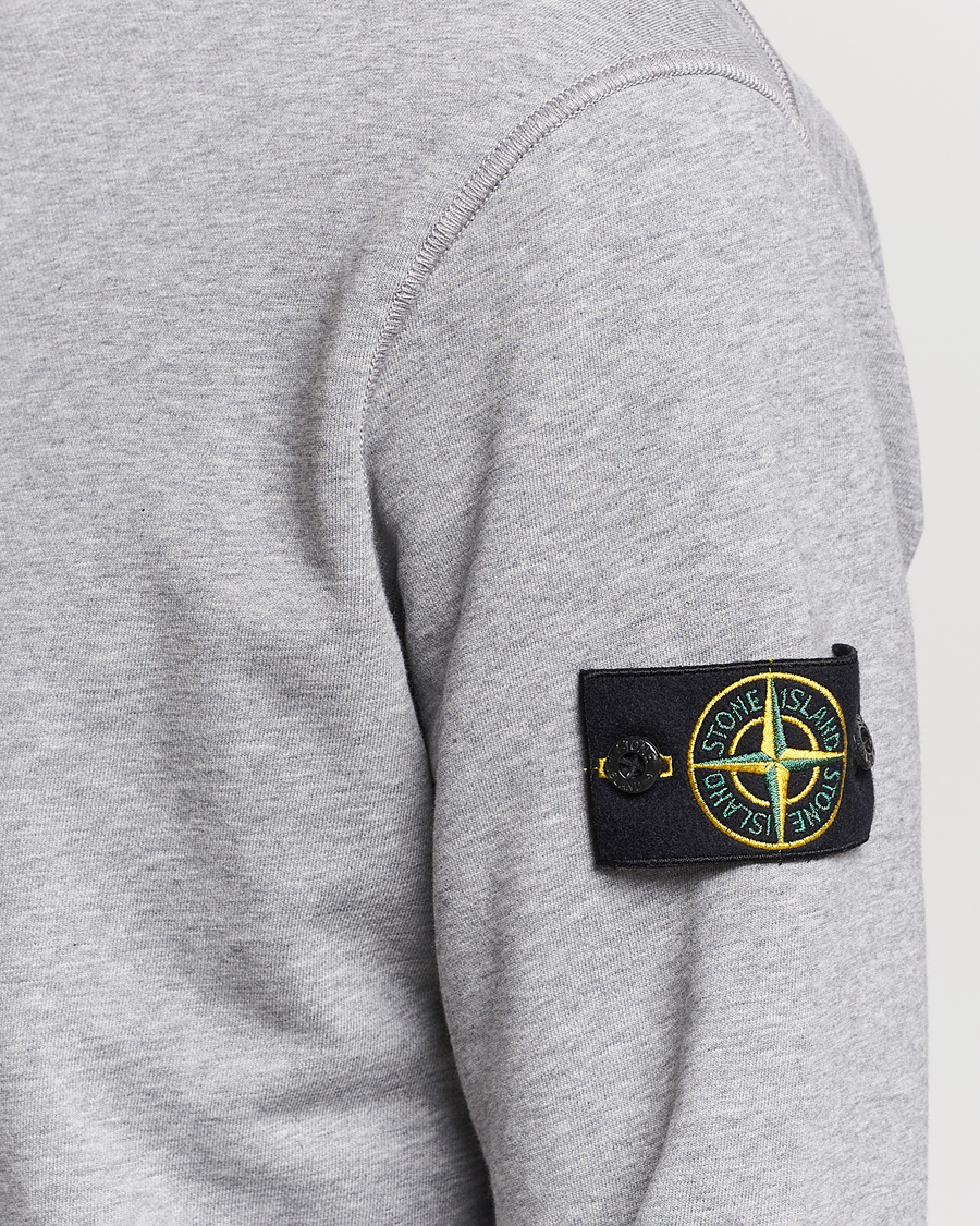 Herre | Gensere | Stone Island | Garment Dyed Cotton Half Zip Melange Grey