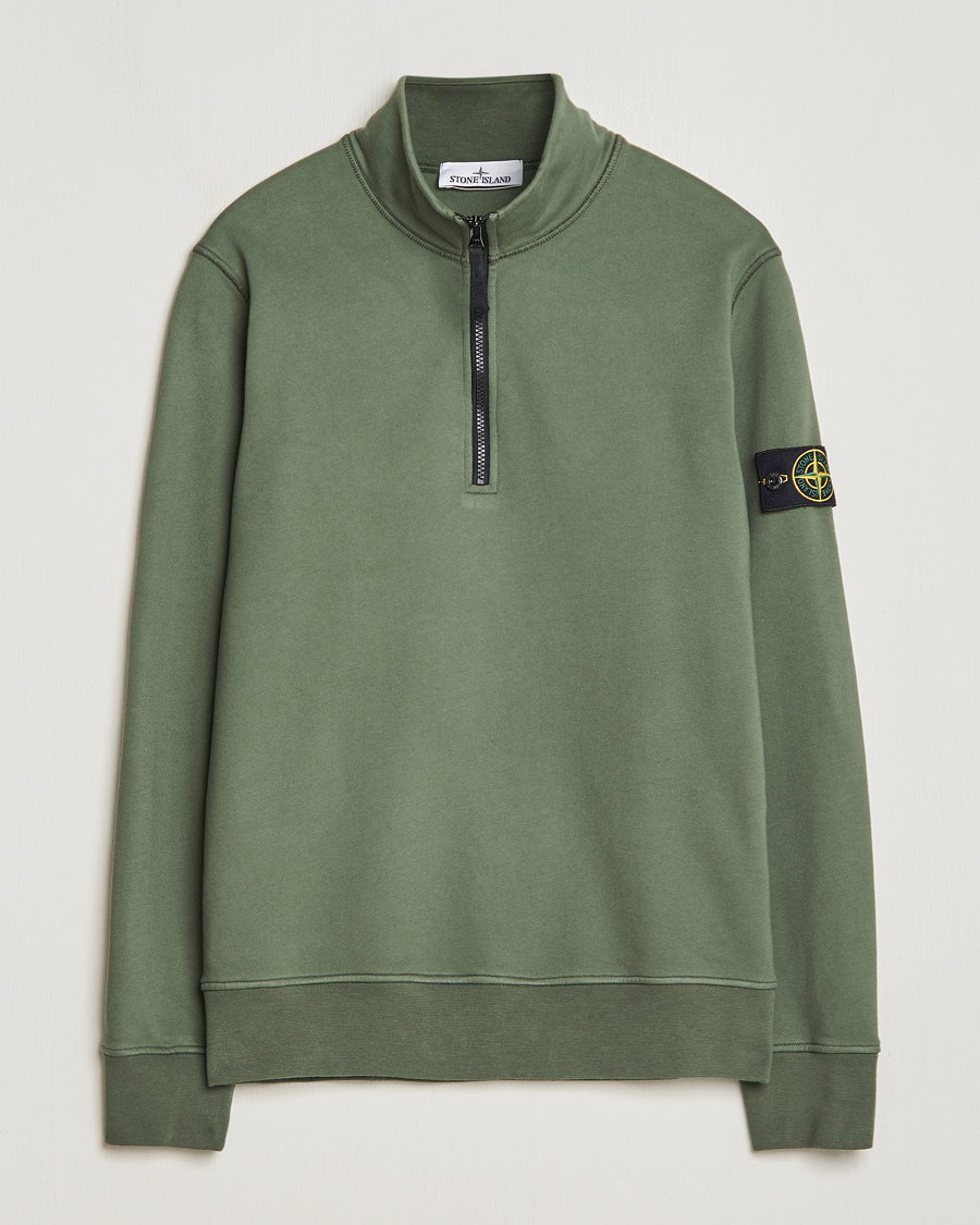 Herre | Gensere | Stone Island | Garment Dyed Cotton Half Zip Musk