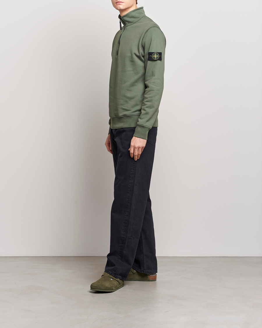 Herre | Gensere | Stone Island | Garment Dyed Cotton Half Zip Musk