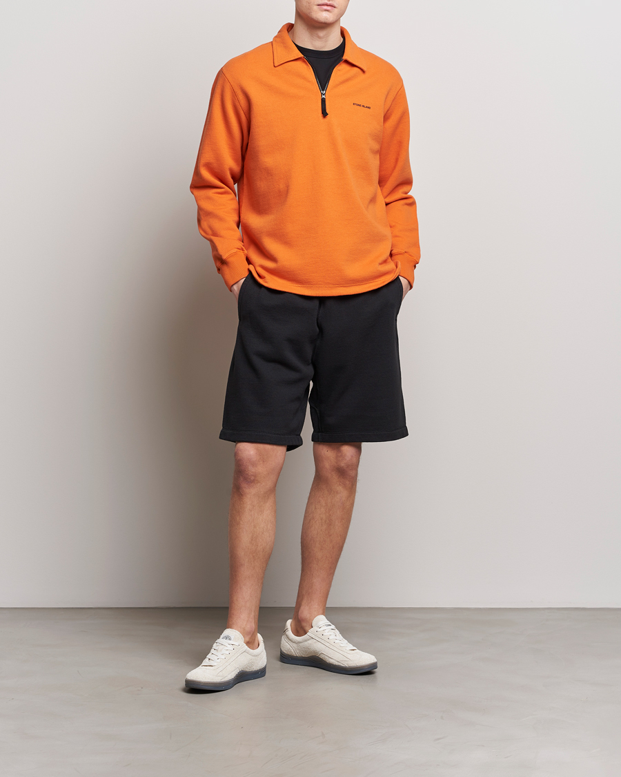 Herre | Shorts | Stone Island | Heavy Cotton Fleece Sweatshorts Black