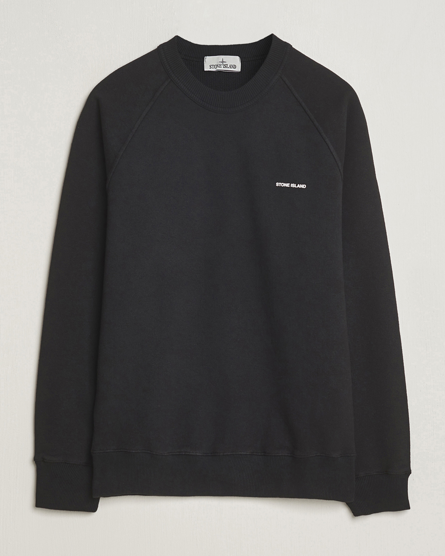 Herre | Gensere | Stone Island | Heavy Cotton Fleece Sweatshirt Black
