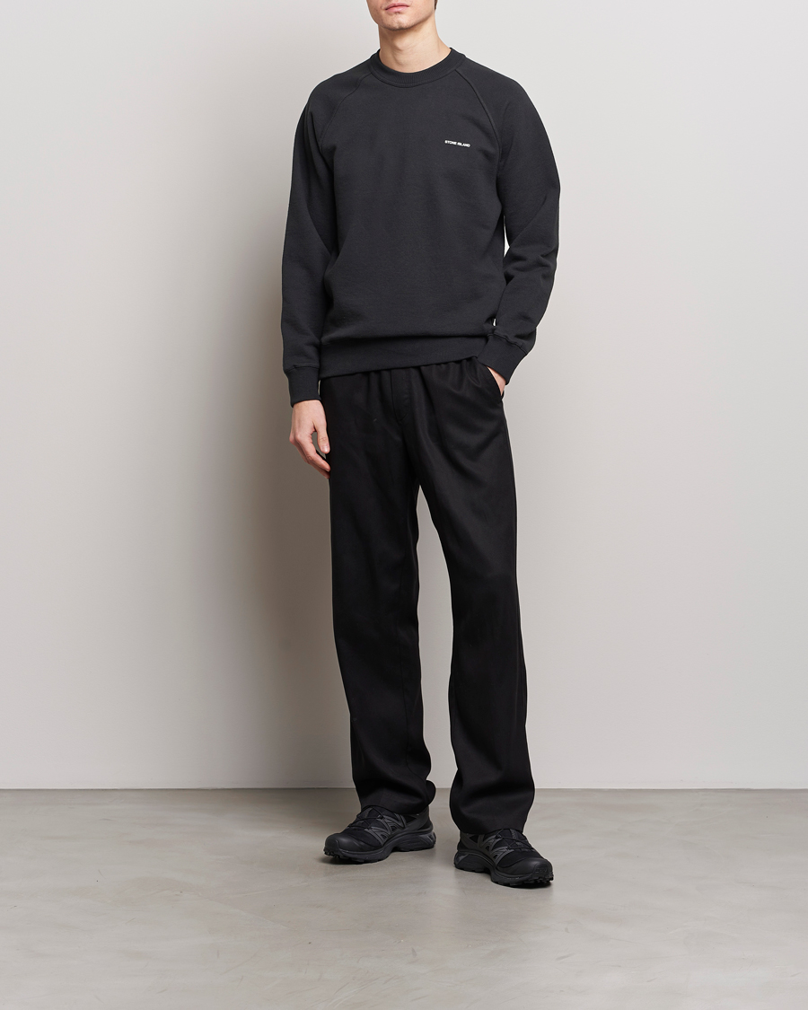 Herre | Gensere | Stone Island | Heavy Cotton Fleece Sweatshirt Black