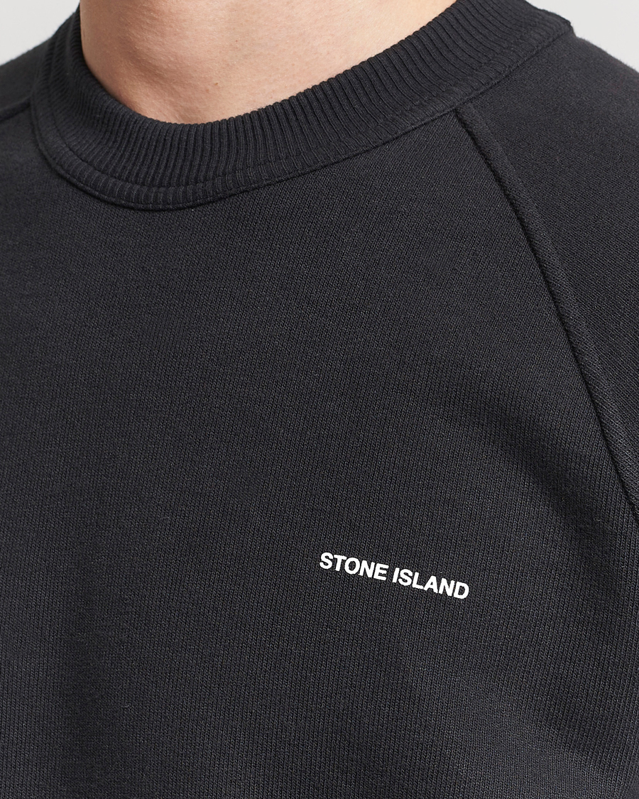 Herre | Gensere | Stone Island | Heavy Cotton Fleece Sweatshirt Black