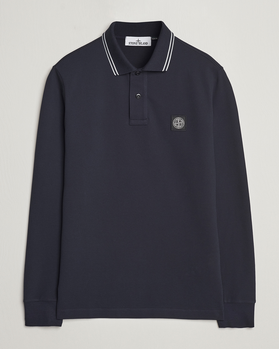 Herre | Gensere | Stone Island | Organic Cotton Stretch Pique Navy Blue