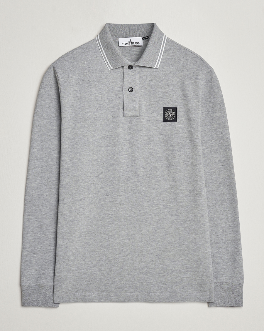 Herre | Gensere | Stone Island | Organic Cotton Stretch Pique Melange Grey