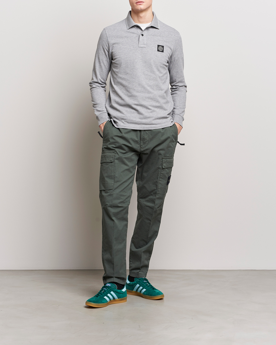 Herre | Gensere | Stone Island | Organic Cotton Stretch Pique Melange Grey