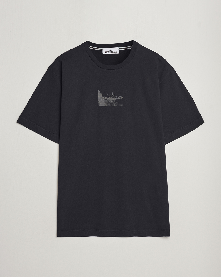 Herre | T-Shirts | Stone Island | Reflective Two Print Cotton T-Shirt Black