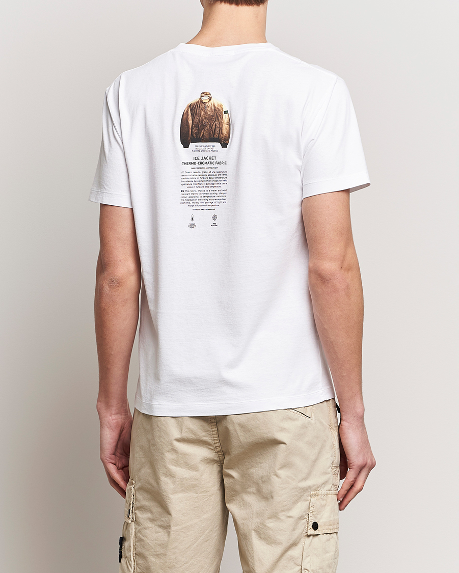 Herre | T-Shirts | Stone Island | Archivio Print T-Shirt White