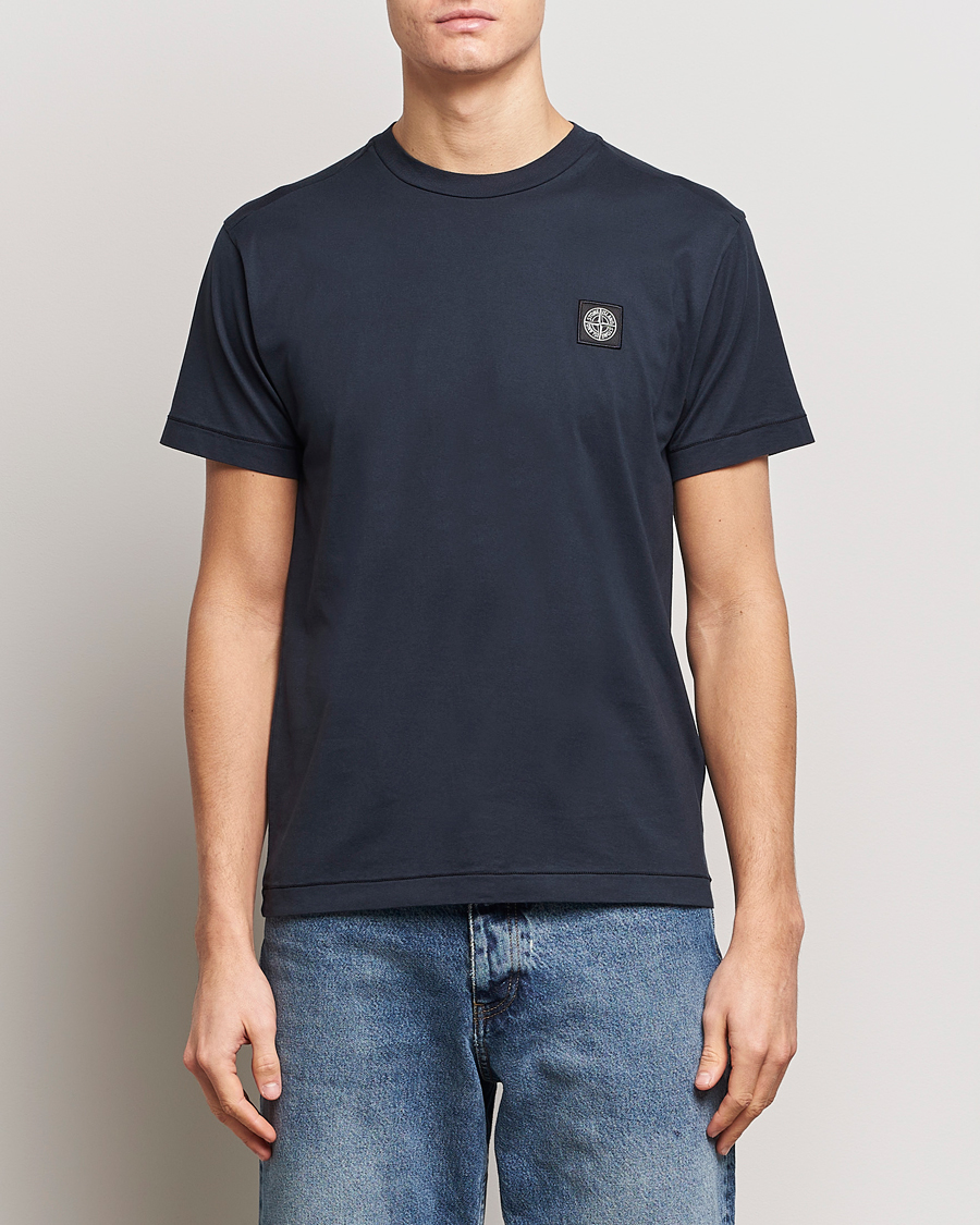 Herre | Kortermede t-shirts | Stone Island | Garment Dyed Cotton Jersey T-Shirt Navy Blue