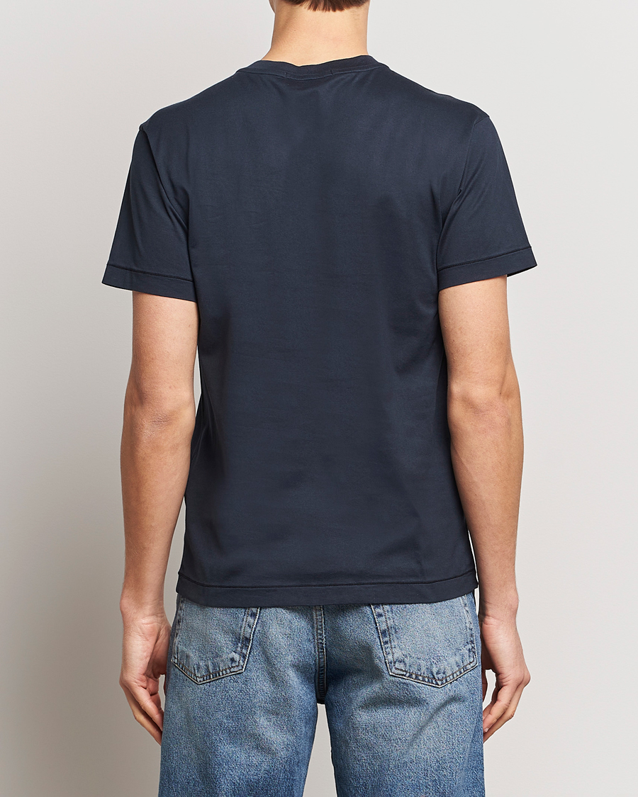 Herre | T-Shirts | Stone Island | Garment Dyed Cotton Jersey T-Shirt Navy Blue