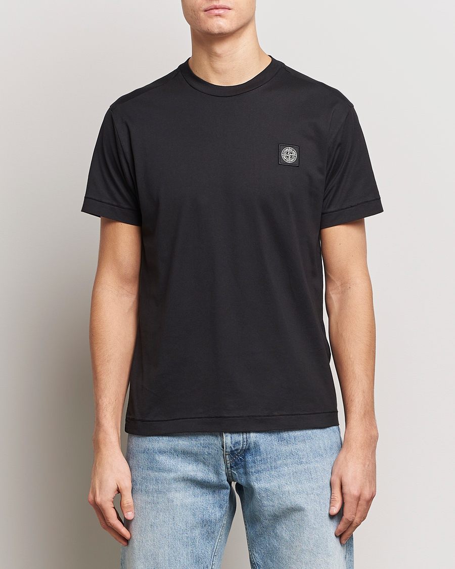 Herre | Nye varemerker | Stone Island | Garment Dyed Cotton Jersey T-Shirt Black