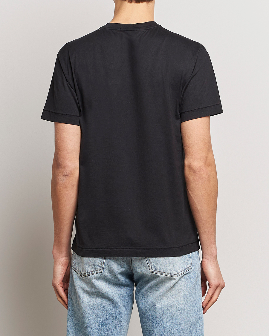 Herre | T-Shirts | Stone Island | Garment Dyed Cotton Jersey T-Shirt Black