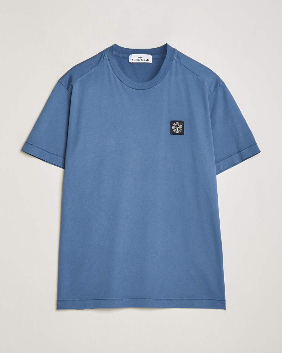Herre | Nye varemerker | Stone Island | Garment Dyed Cotton Jersey T-Shirt Dark Blue