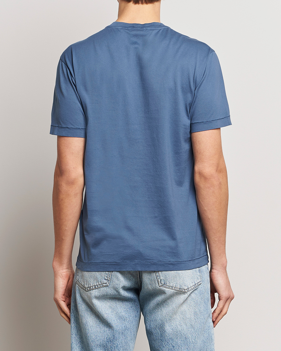 Herre | T-Shirts | Stone Island | Garment Dyed Cotton Jersey T-Shirt Dark Blue