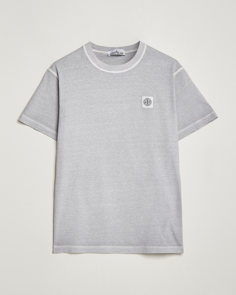 Herre | T-Shirts | Stone Island | Organic Cotton Fissato Effect T-Shirt Dust