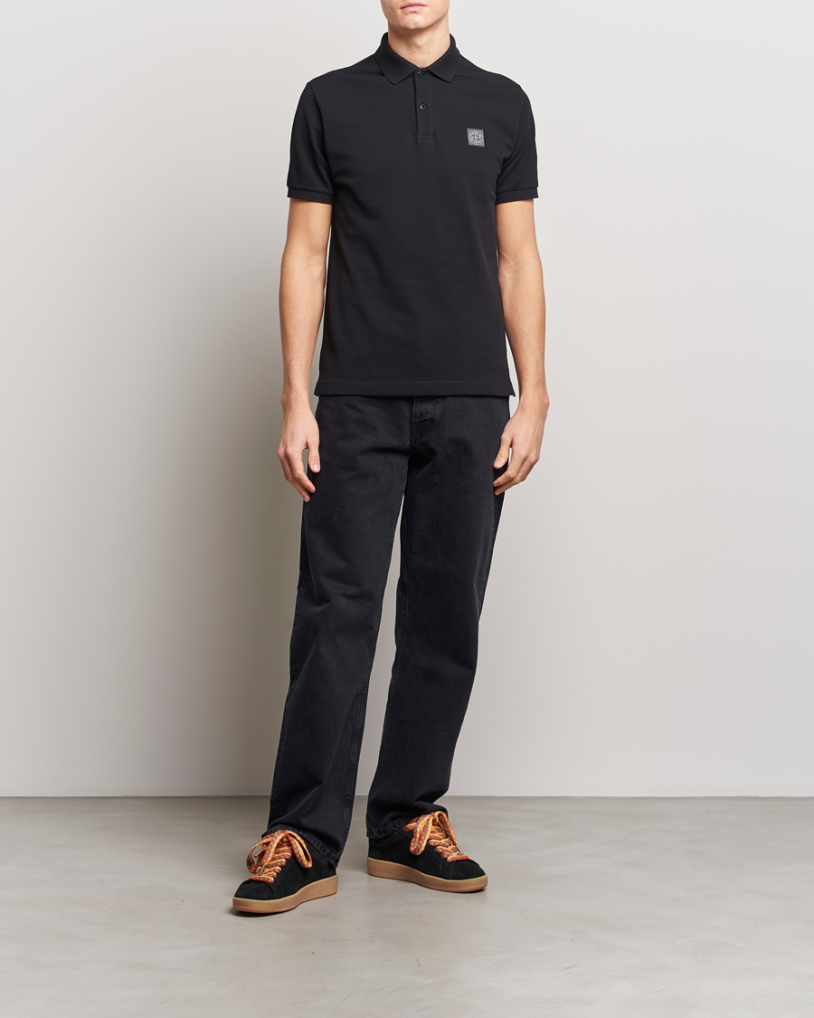 Herre | Pikéer | Stone Island | Organic Cotton Polo Black