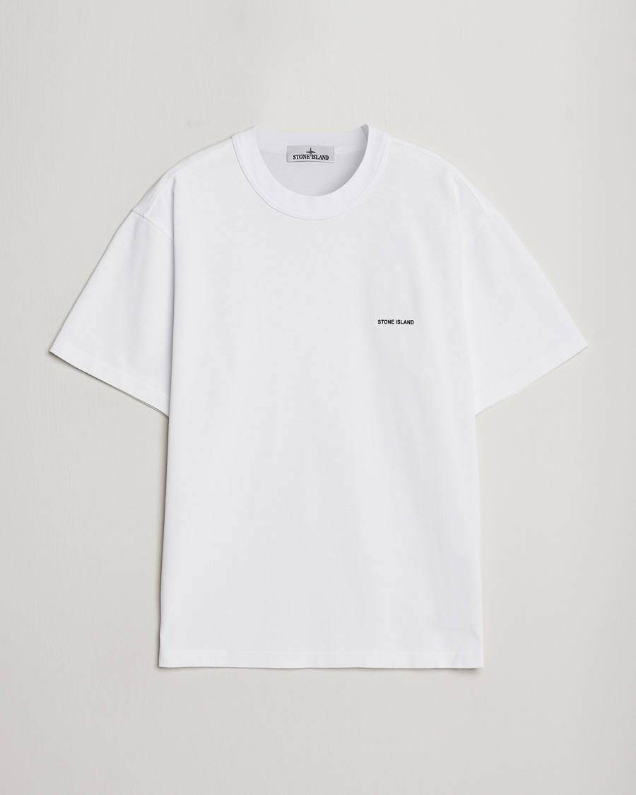 Herre | T-Shirts | Stone Island | Cotton Jersey Small Logo T-Shirt White