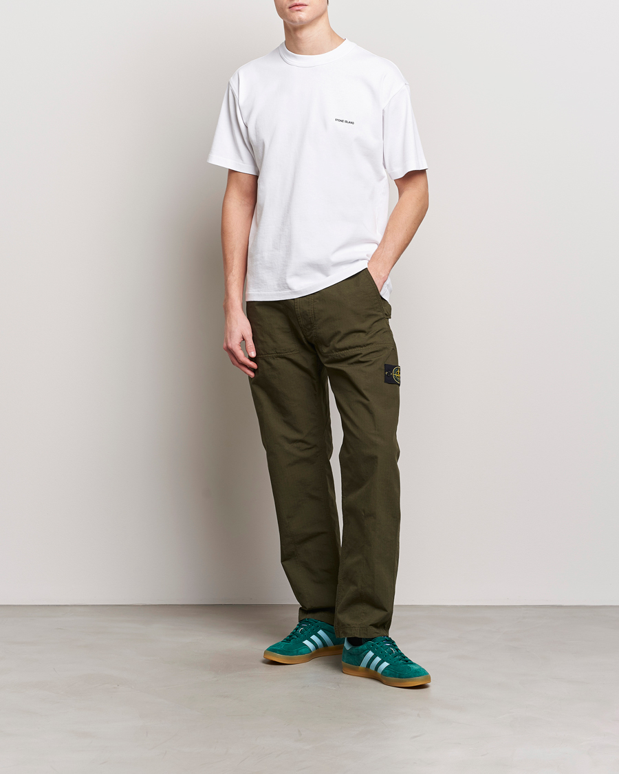 Herre | T-Shirts | Stone Island | Cotton Jersey Small Logo T-Shirt White