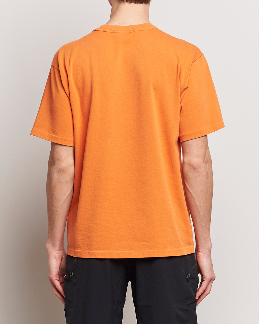 Herre | T-Shirts | Stone Island | Cotton Jersey Small Logo T-Shirt Orange