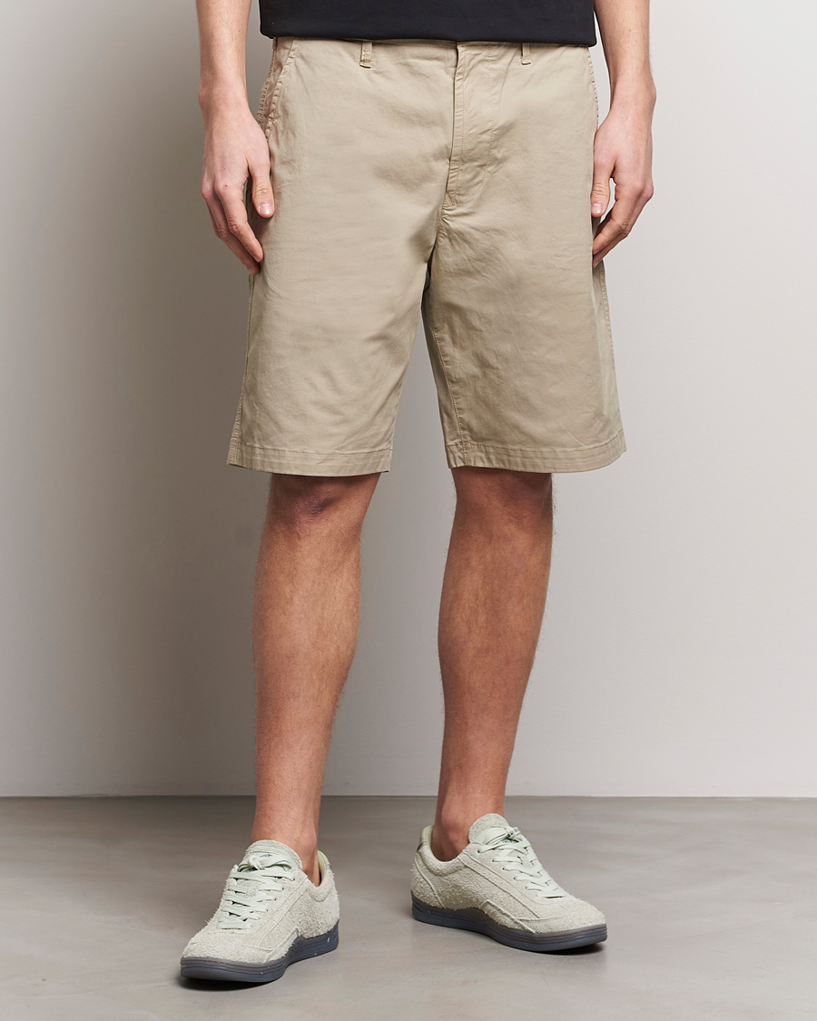 Herre | Nye varemerker | Stone Island | Supima Cotton Twill Stretch Shorts Sand