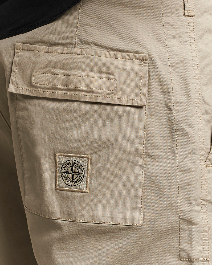 Herre | Shorts | Stone Island | Supima Cotton Twill Stretch Shorts Sand