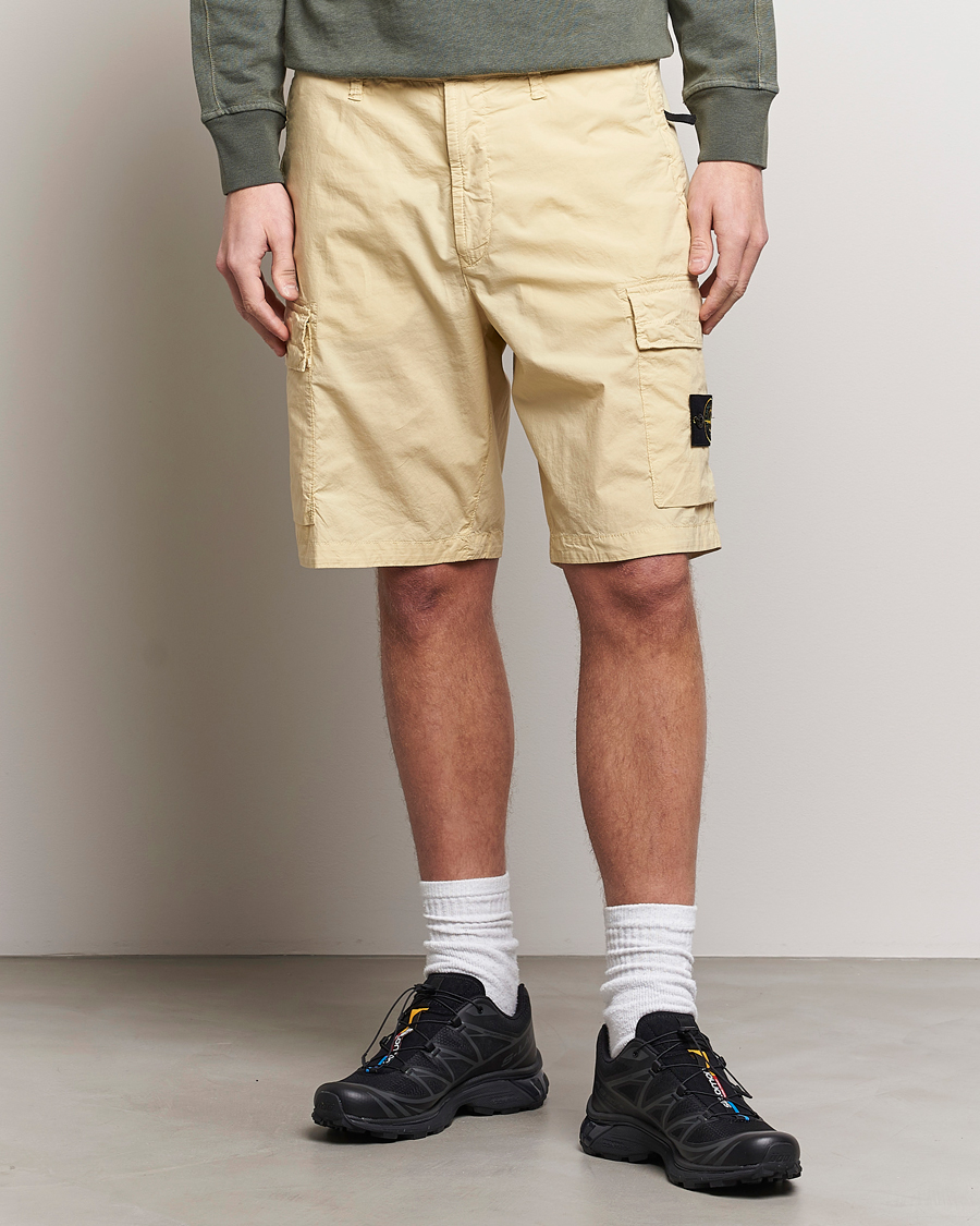 Herr | Cargoshorts | Stone Island | Stretch Cotton Tela Regular Fit Cargo Shorts Beige