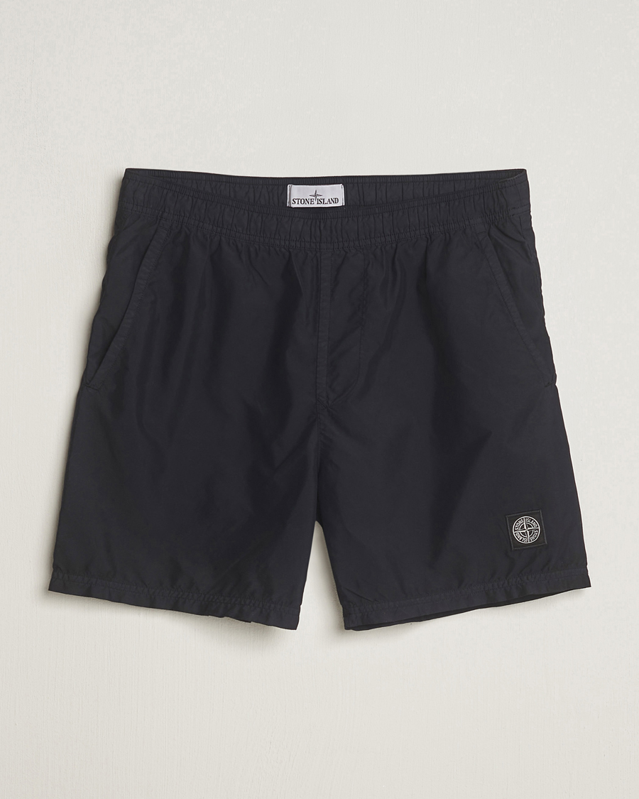 Herre | Badeshorts | Stone Island | Brushed Nylon Swimshorts Black